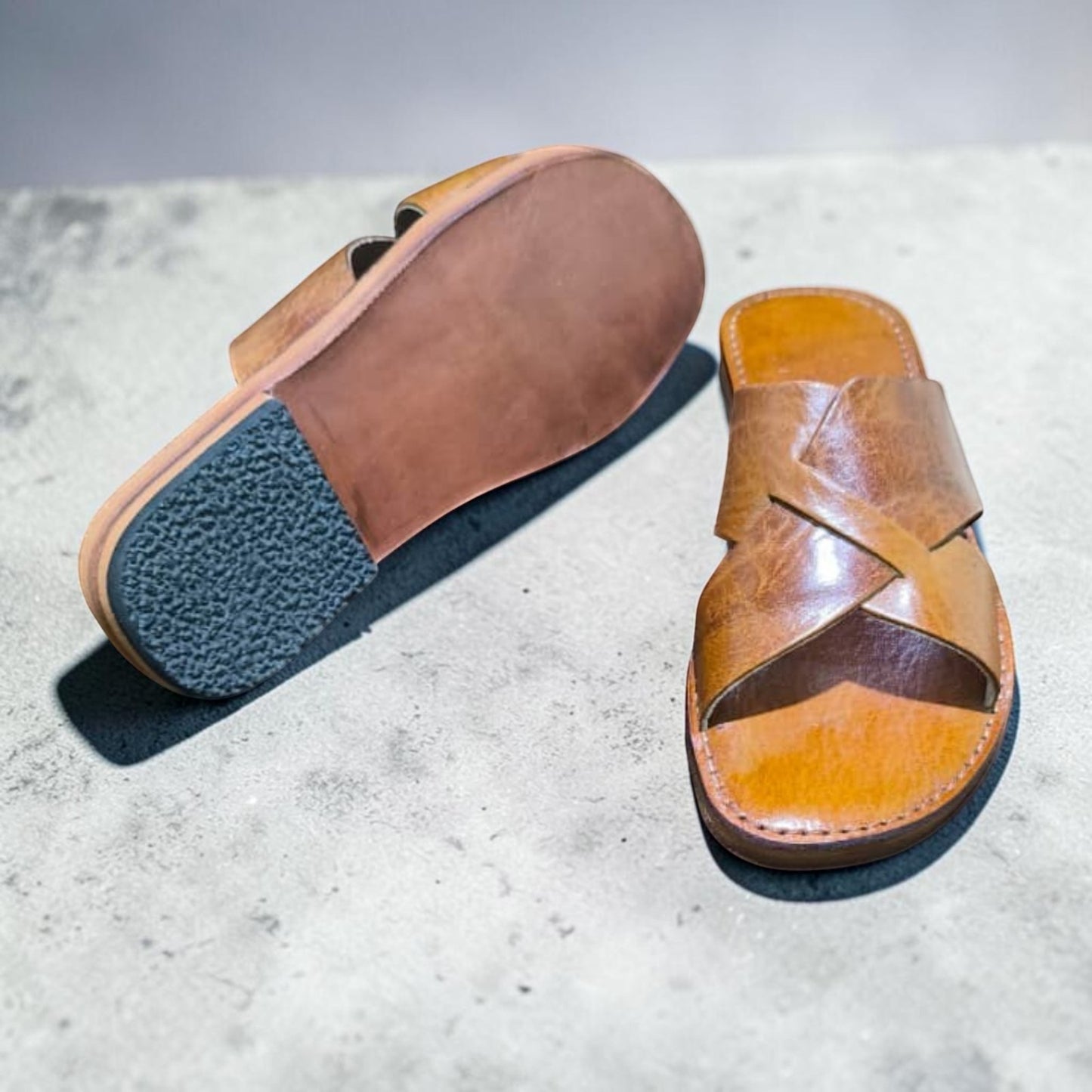 Men Quality Slippers 100% Pure Genuine Leather – Premium Handmade Comfort