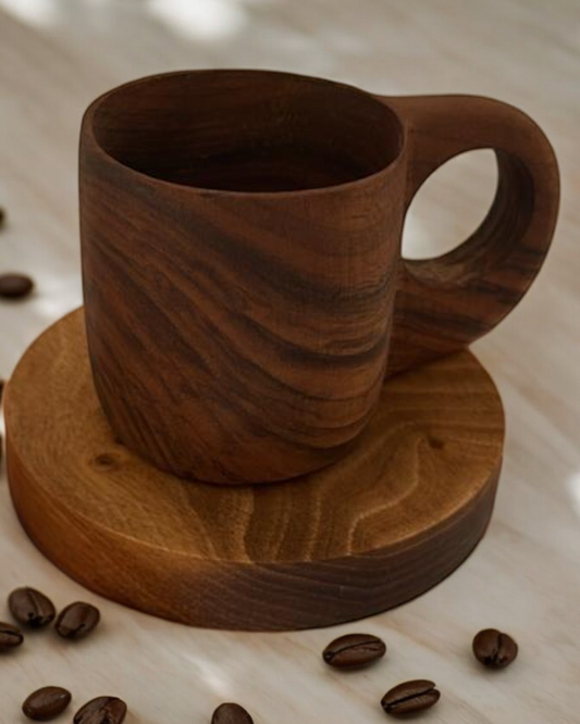 Walnut Wood Tea Coffee Cup