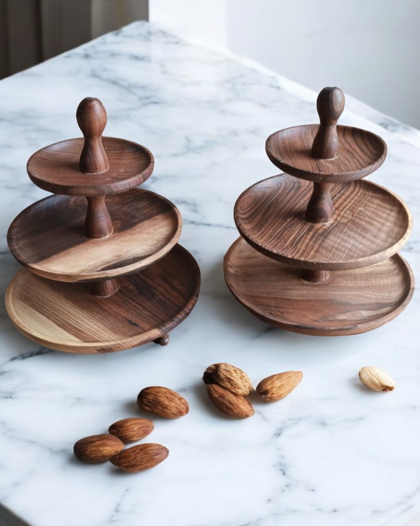 Walnut Wood Biscuit Stand