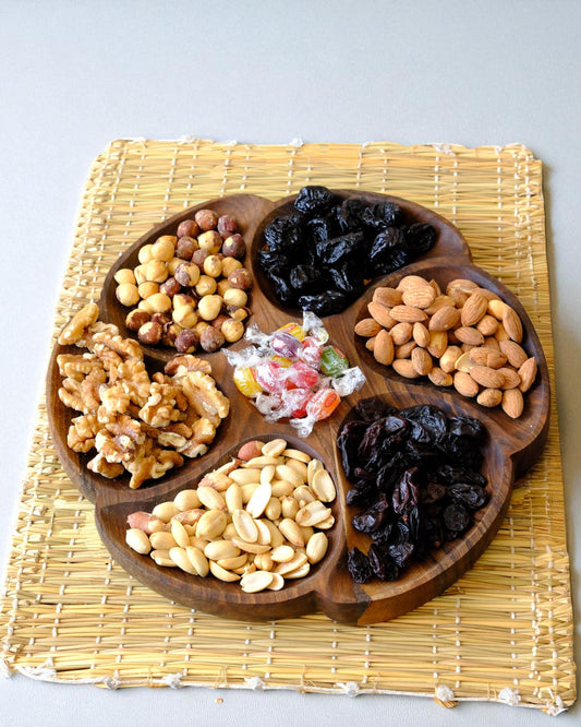 Walnut Wood Made Dry Fruit Plate