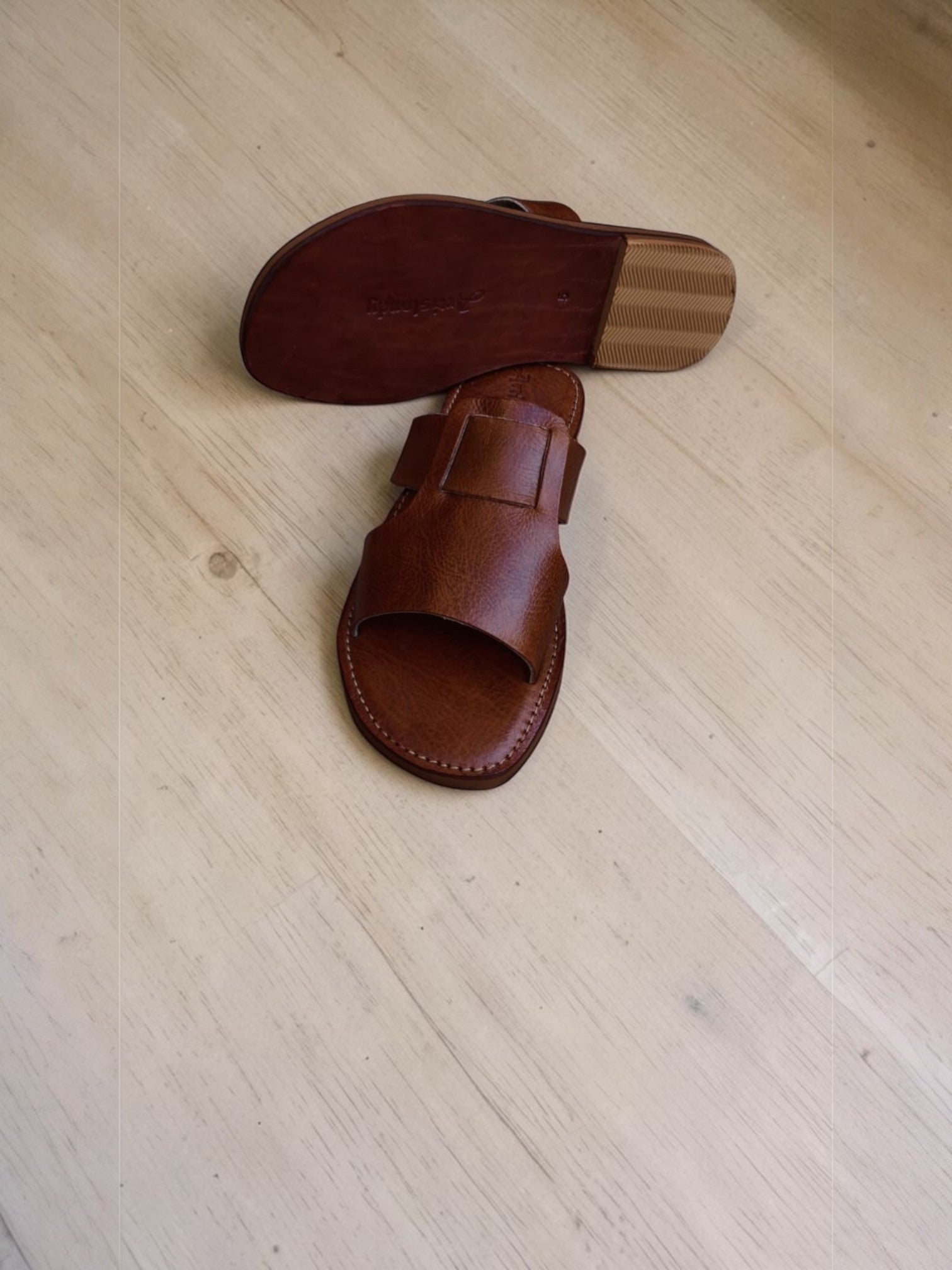 Men Slippers 100% Pure Genuine Leather – Handmade Comfort & Style